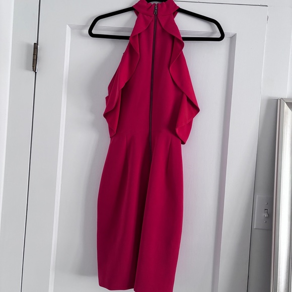 Alice + Olivia Red Ebony Cold Shoulder Mini Dress Size 4 - Picture 8 of 15